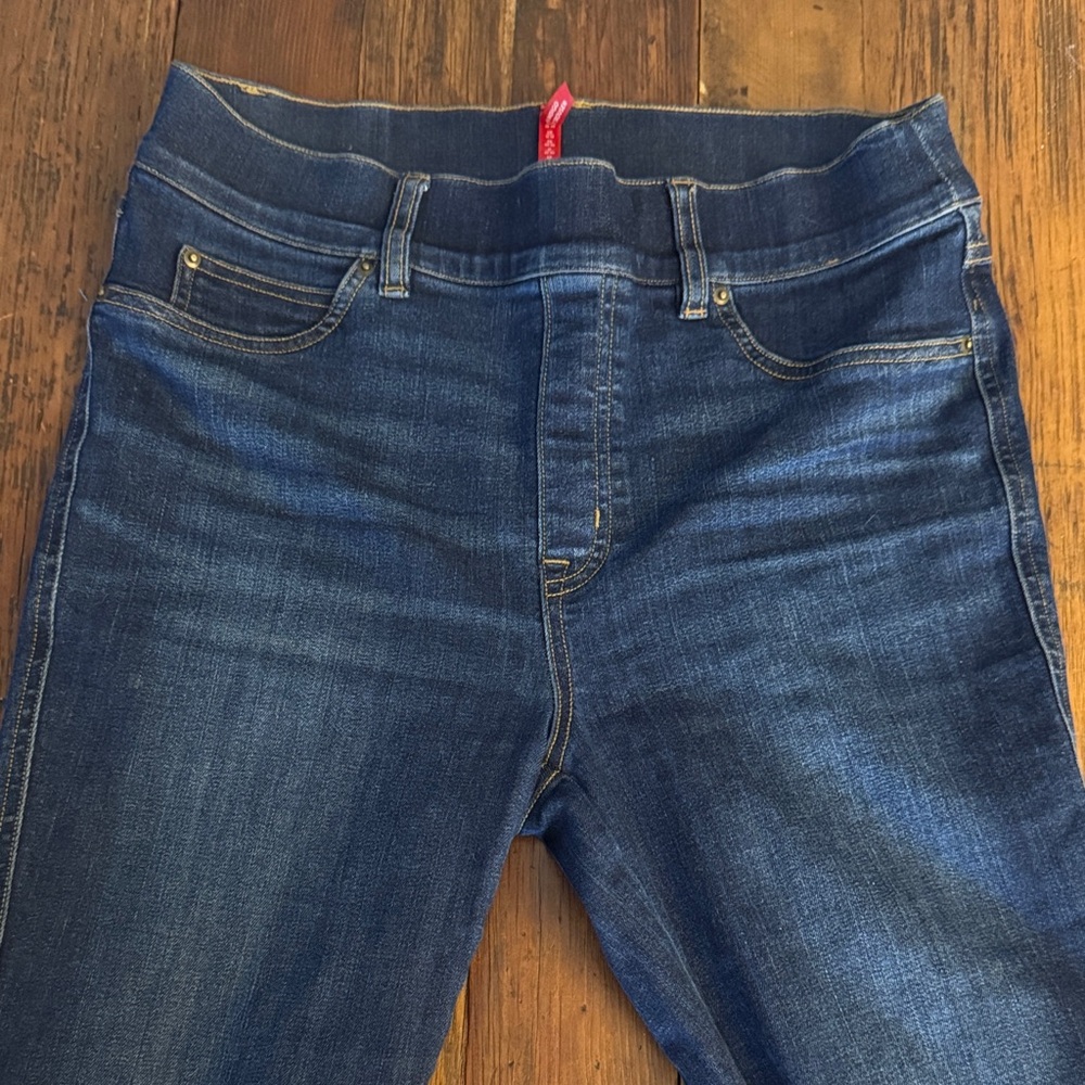 SPANX Women's Dark Blue Boot Cut Jeans